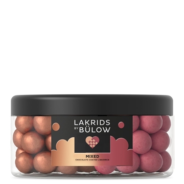 Stor bøtte med hele 550g Classic Caramel og Raspberry