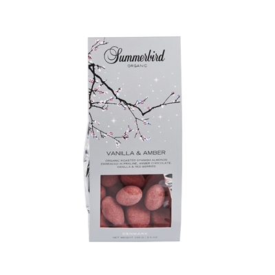 Smuk gavepose med 100g Vanilla & Amber mandler