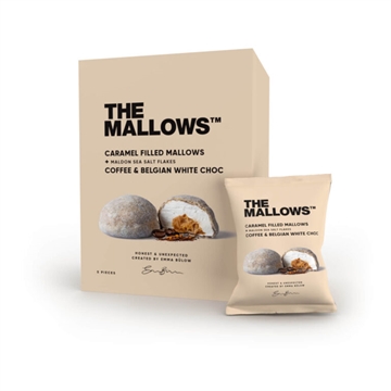 The Mallows coffee & white choc er pakket enkeltvis i en kasse med 5 stk